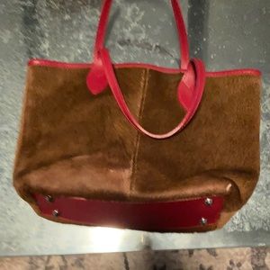 Maurizio Taiuti Cowhide Red Handbag
